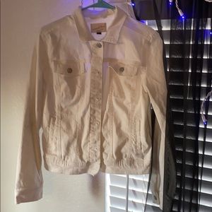 White Cropped Denim Jacket